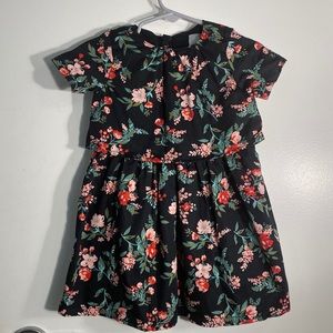 Carter’s Black Dress with Pink and Red Flowers
